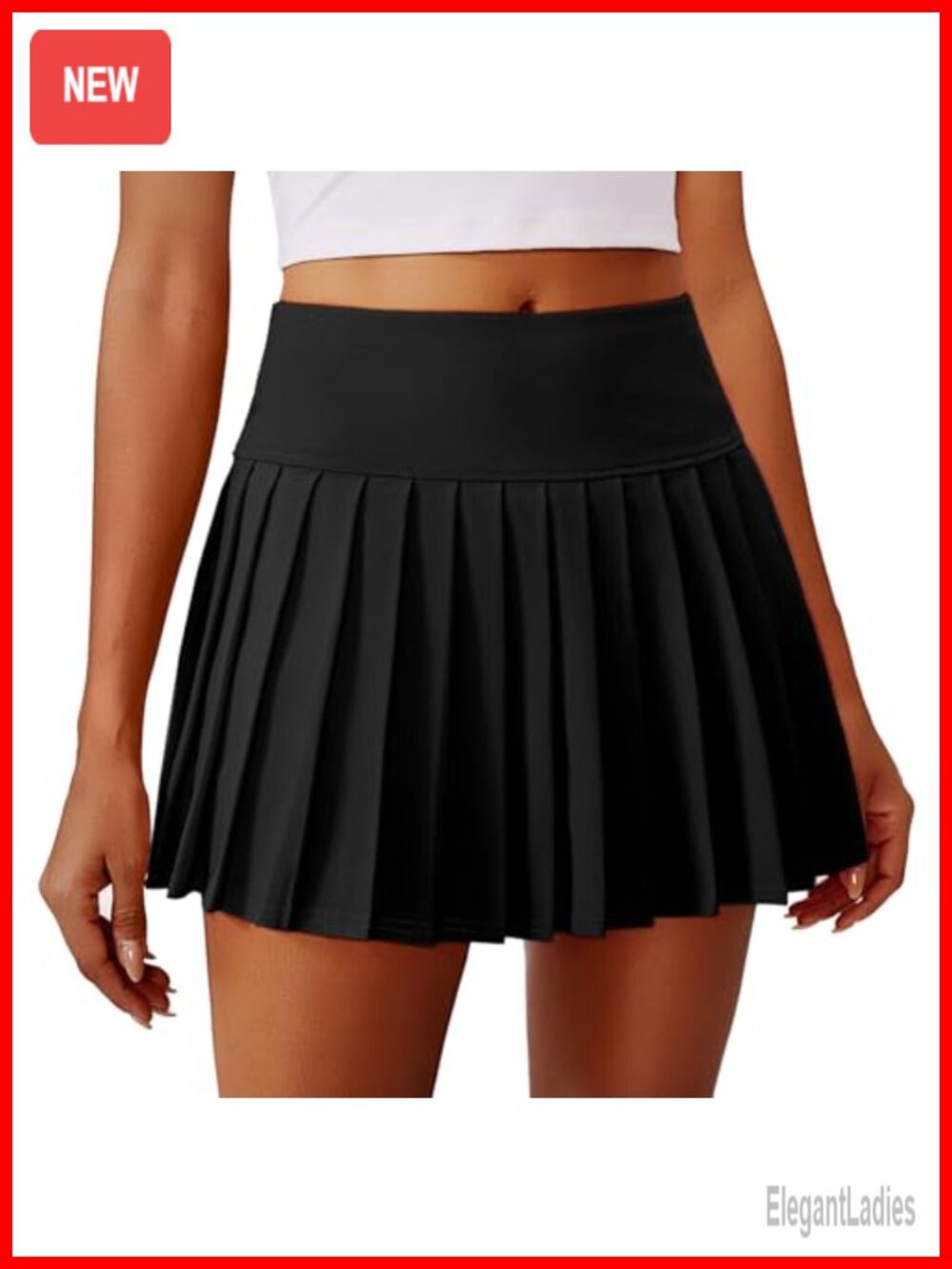 Pleated Tennis Skort High-Waist Mini with Pocket Quick Dry